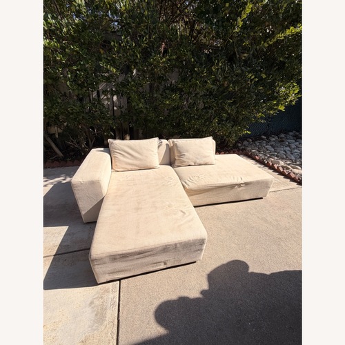 Used Floyd Natural Fabric 2 Piece Sectional for sale on AptDeco