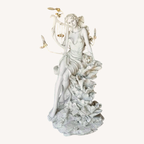 Used Statue of Lady with Harp for sale on AptDeco