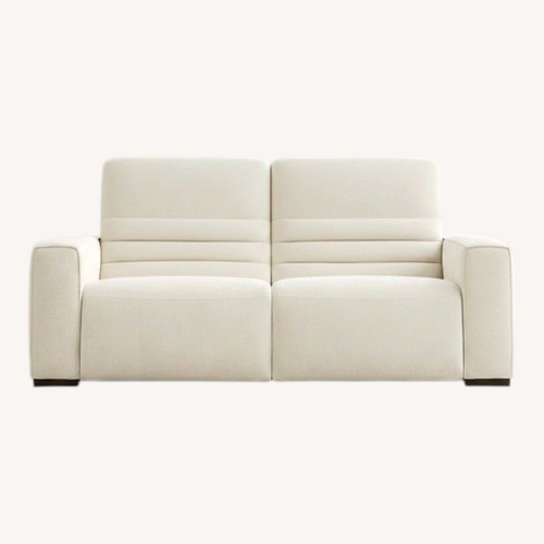 Used Hokku Designs 81” Power Reclining Loveseat Beige Chenille for sale on AptDeco