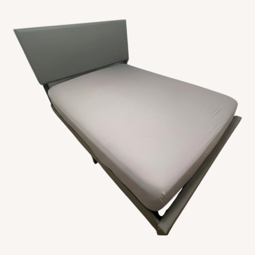 Used Light Gray Wood Full Bed for sale on AptDeco