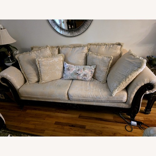 Used Ashley Furniture Light Brown Fabric Loveseats for sale on AptDeco