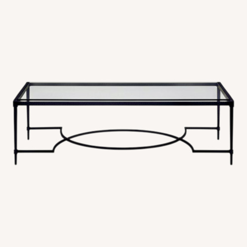 Used Bernhardt Dark Gray Glass Coffee Table for sale on AptDeco