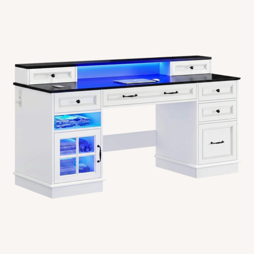 Used Wayfair Ivy Bronx White Wood Desk for sale on AptDeco