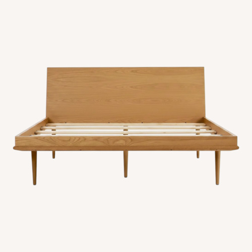 Used Herman Miller Nelson Thin Edge Queen Bed Walnut Frame for sale on AptDeco