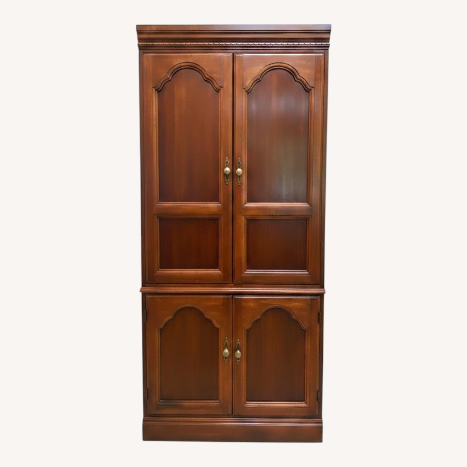 Queen Ann Style Solid Wood Entertainment Armoire - image-0
