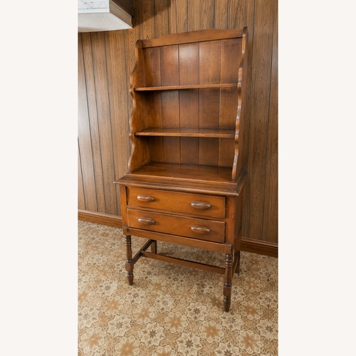 Used Vintage/Antique Finds Light Brown Wood Bookcase for sale on AptDeco