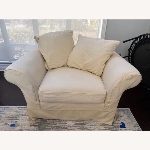 Used Pottery Barn Charleston Slipcovered Chair for sale on AptDeco