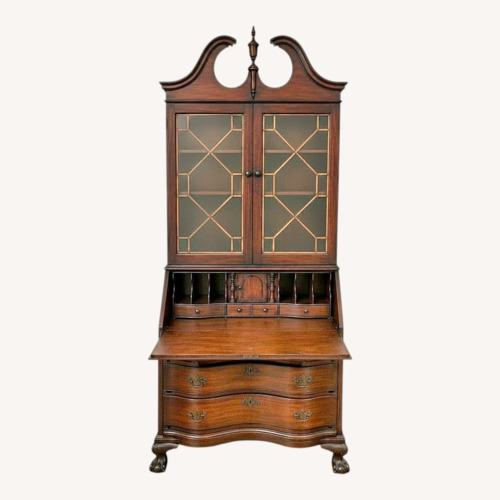 Used Vintage/Antique Finds Dark Brown Wood Bookcase for sale on AptDeco