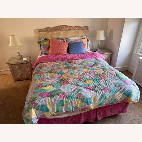 Used Vintage Pier 1 Imports "Jamaica Collection" Wicker Queen Headboard – Coastal / Boho for sale on AptDeco