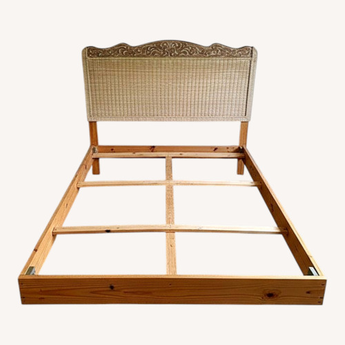 Used Vintage Pier 1 Imports "Jamaica Collection" Wicker Queen Headboard – Coastal / Boho for sale on AptDeco