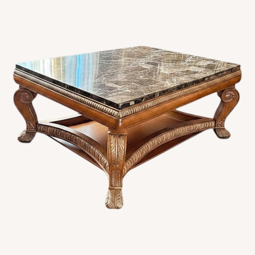 Used Light Brown Marble Coffee Table for sale on AptDeco