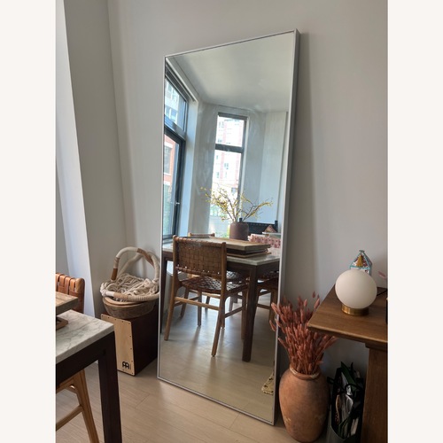 Used IKEA Light Gray Glass Floor Mirror for sale on AptDeco