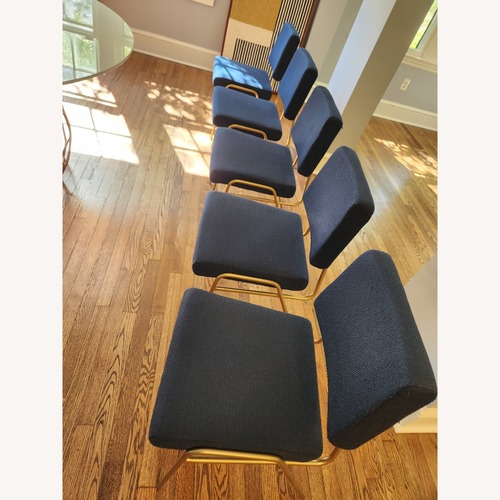 Used West Elm Set of Blue Fabric Dining Chairs for sale on AptDeco