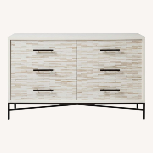 Used West Elm Wood Tiled 6 Drawer Dresser for sale on AptDeco