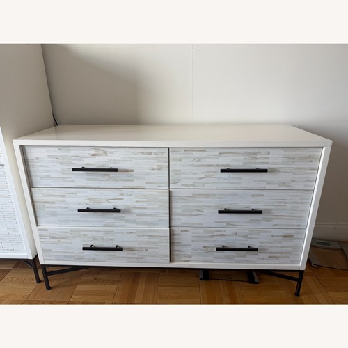 Used West Elm Wood Tiled 6 Drawer Dresser for sale on AptDeco