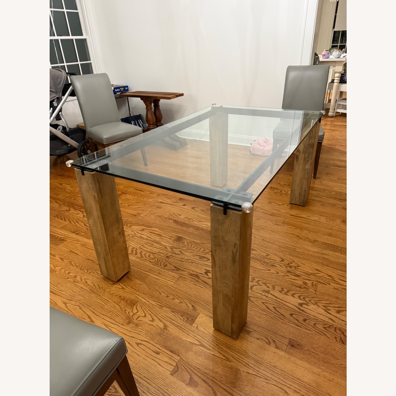 Raymour & Flanigan Natural Wood Dining Table - image-2