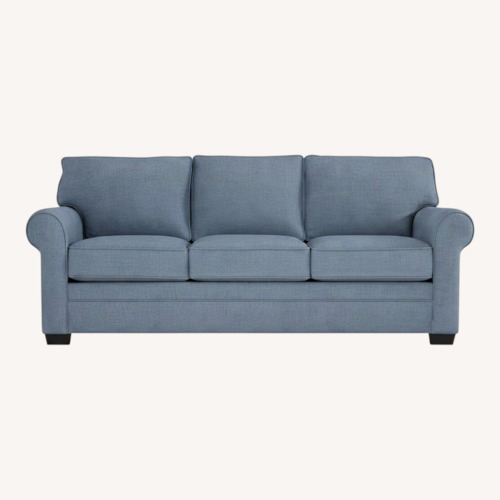 Used Raymour & Flanigan Wellsley Blue Fabric 3+ Seater Sofa for sale on AptDeco