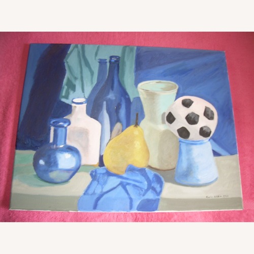 Used Blue and a Yellow Pear Wall Art for sale on AptDeco
