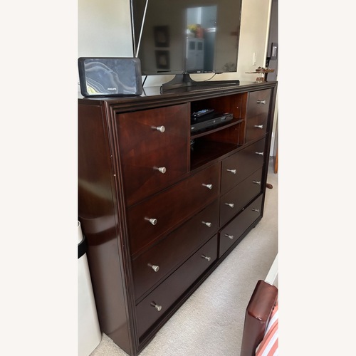 Used TV Dresser Combo + 2 Night Tables  for sale on AptDeco