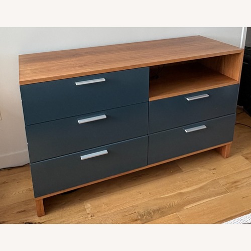 Used Wonk Furniture Blue Wood Dresser for sale on AptDeco