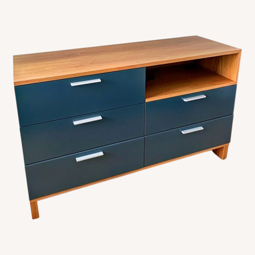 Used Wonk Furniture Blue Wood Dresser for sale on AptDeco