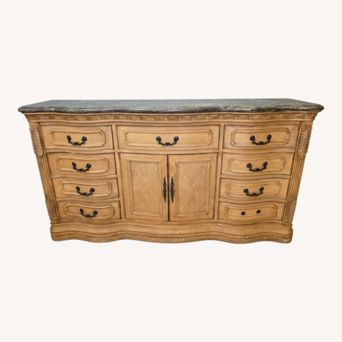 Used Natural Wood Dresser with Mirror for sale on AptDeco