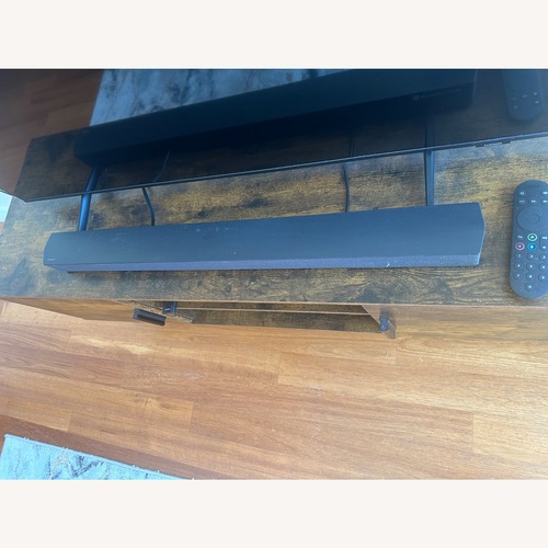 Used Dark Brown Wood Media Storage for sale on AptDeco