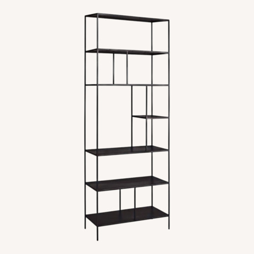 Used Room & Board Foshay Black Stainless Steel Bookcase for sale on AptDeco