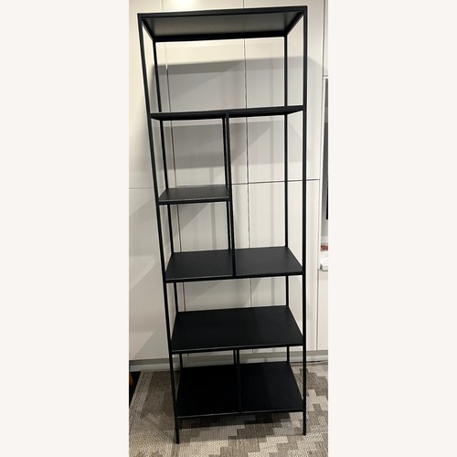 Used Room & Board Foshay Black Stainless Steel Bookcase for sale on AptDeco