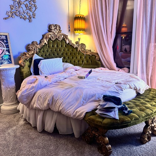 Used 1970s Hollywood Regency Round Bed Set for sale on AptDeco