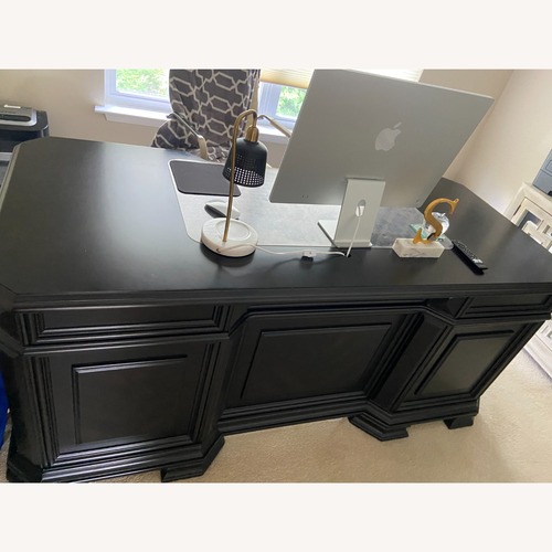 Used Hooker Furniture Corporation Black Wood Desk for sale on AptDeco