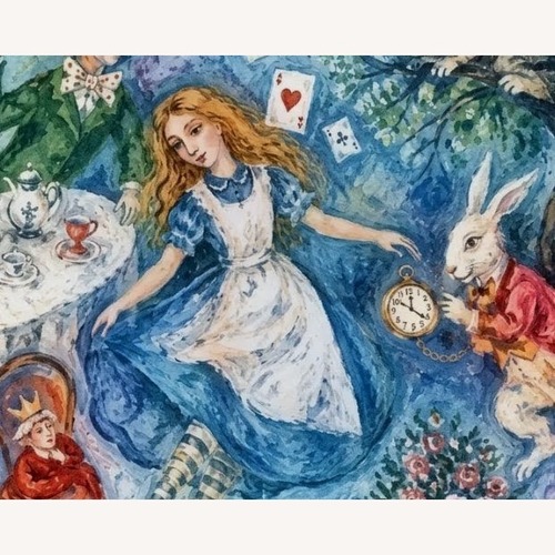 Used Alice in Blue Wall Art  for sale on AptDeco