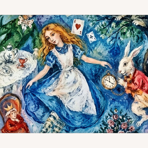 Used Alice in Blue Wall Art  for sale on AptDeco