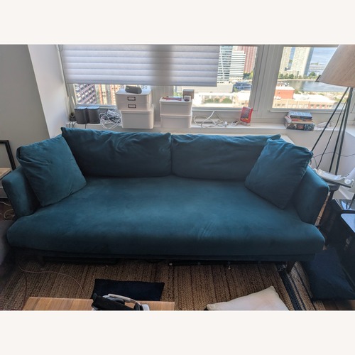 Used Joybird Lewis Royale Peacock 3+ Seat Sofa for sale on AptDeco