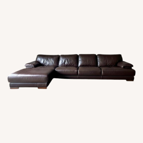 Used Authentic Natuzzi Italian Leather Sectional for sale on AptDeco