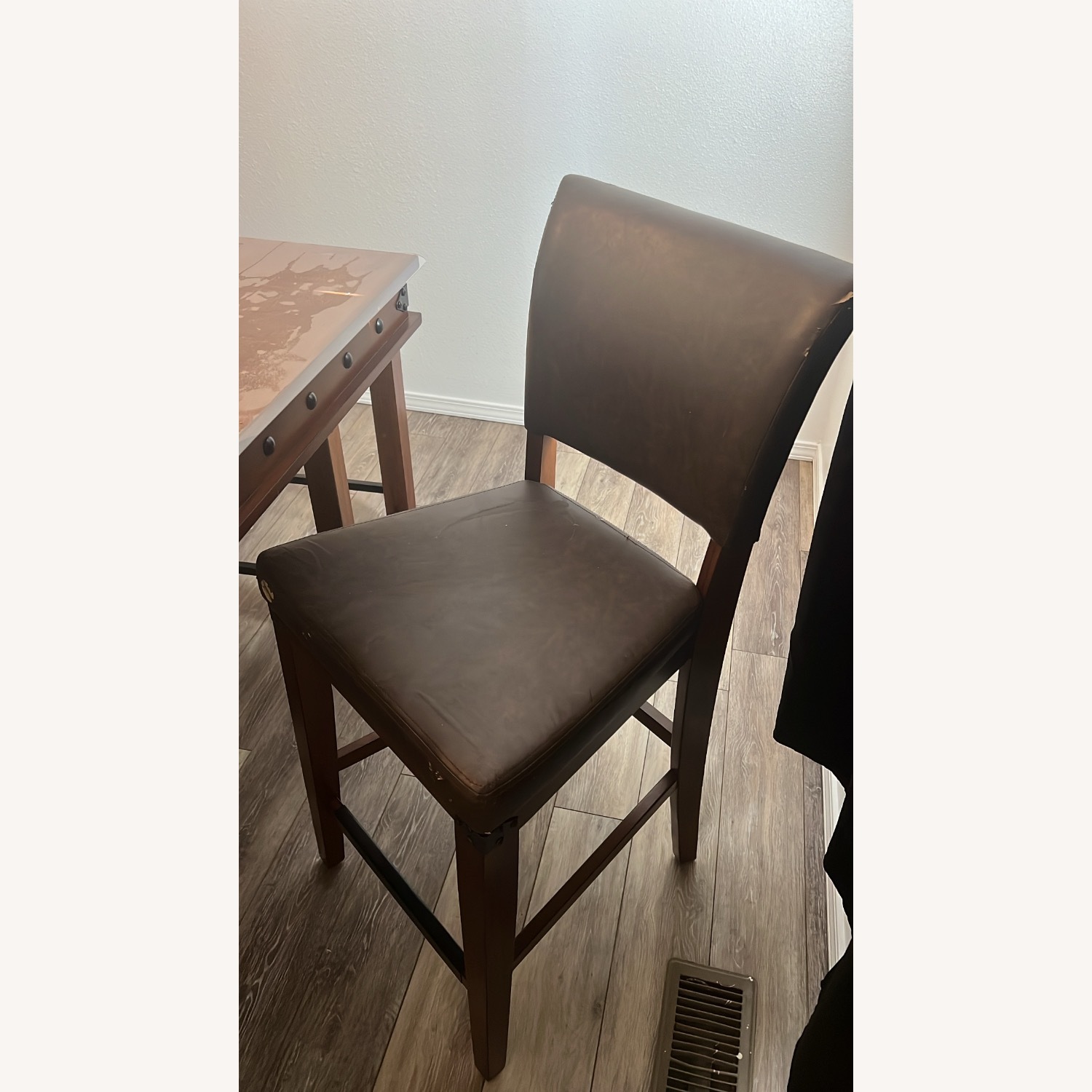 Dark Brown Wood Dining Set - image-6