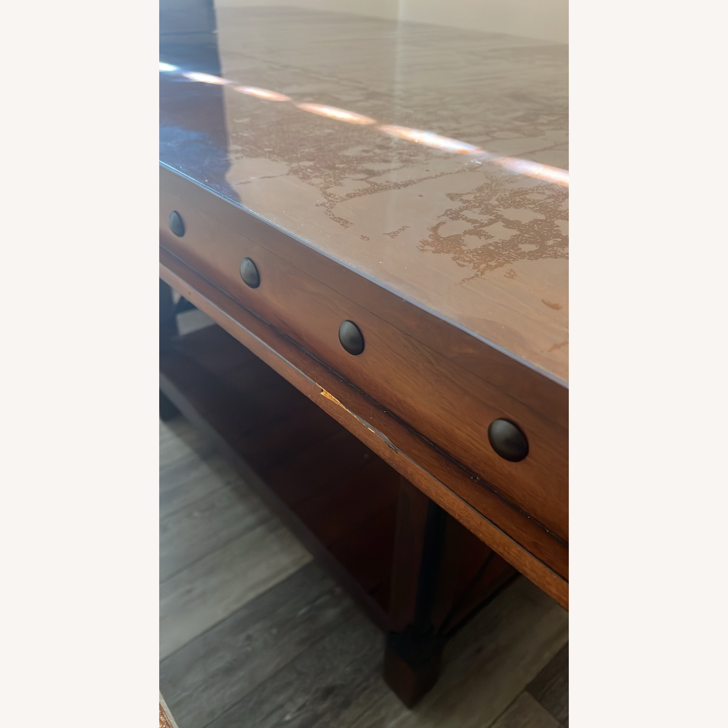 Dark Brown Wood Dining Set - image-8
