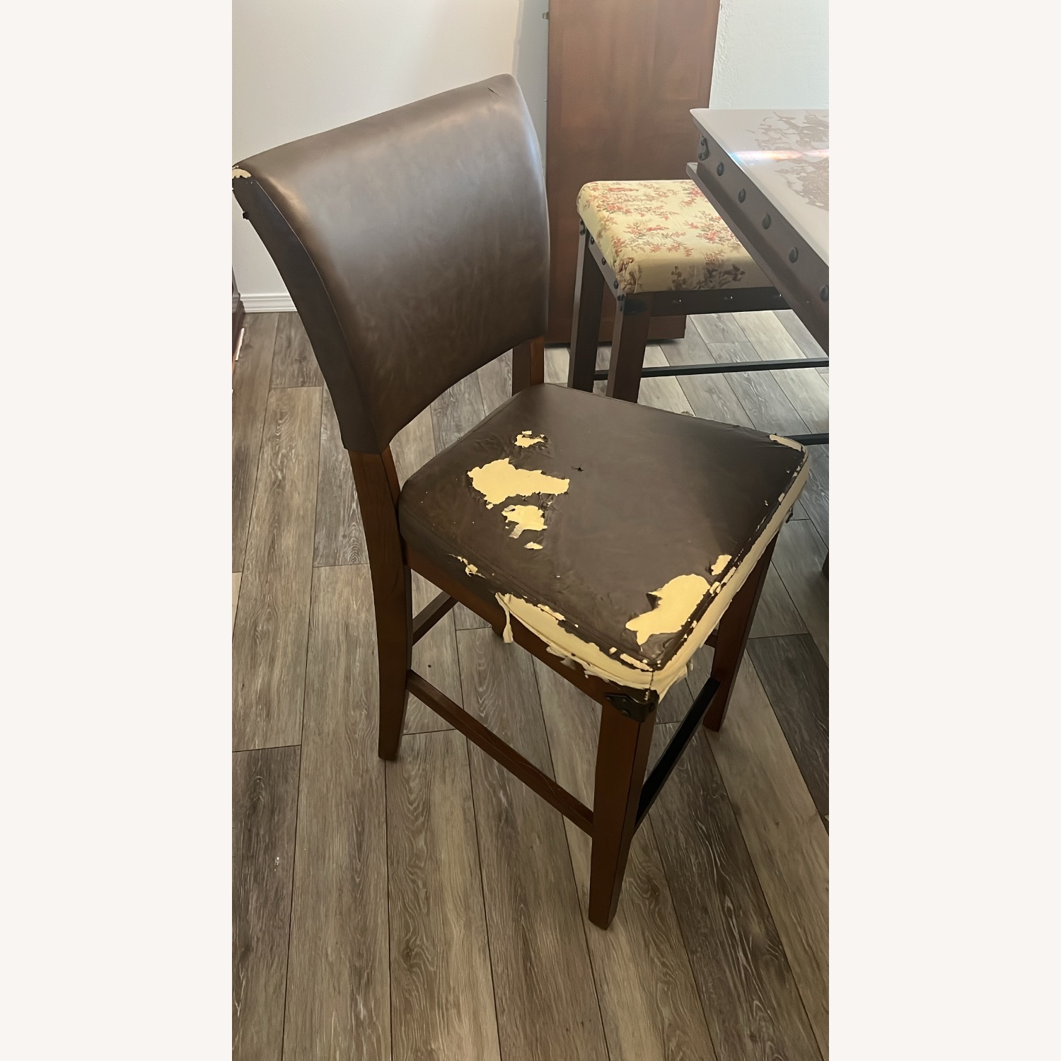 Dark Brown Wood Dining Set - image-4