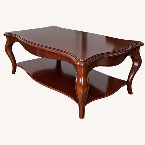 Used Mahogany-Finished Wooden Coffee Table for sale on AptDeco