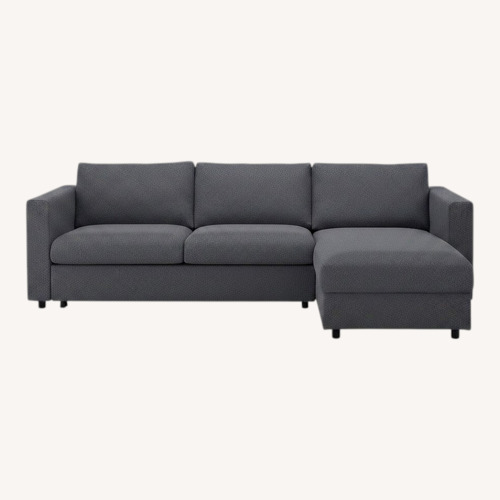 Used IKEA Finnala Dark Blue Fabric Sleeper Sofa for sale on AptDeco