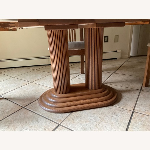 Used Green Til Topped Wood Kitchen Table for sale on AptDeco
