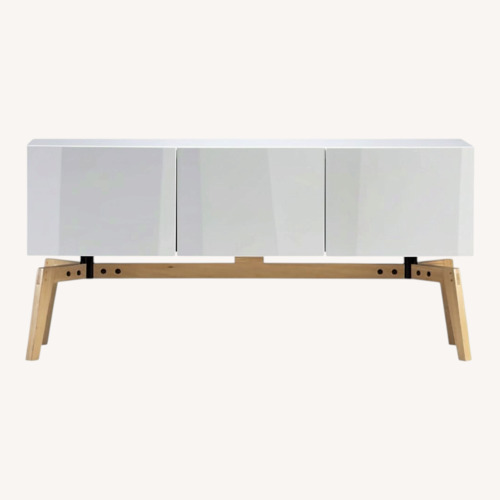 Used CB2 Alba TV Console with Oak Base for sale on AptDeco