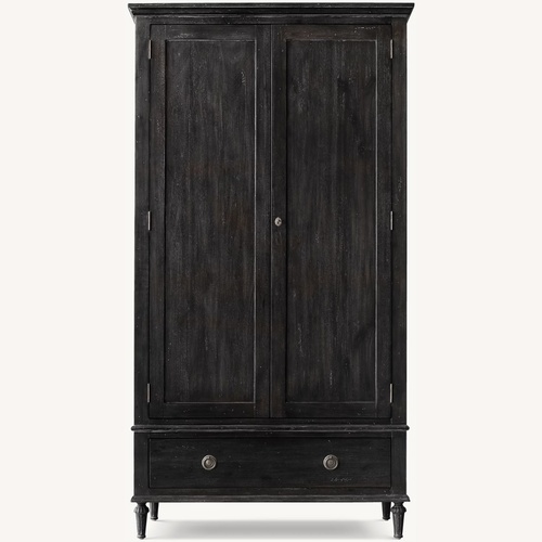 Used Restoration Hardware Masion Armoire-Antique Black for sale on AptDeco