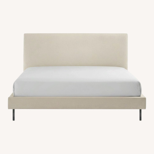 Used Room & Board Ella Natural Stainless Steel King Bed for sale on AptDeco