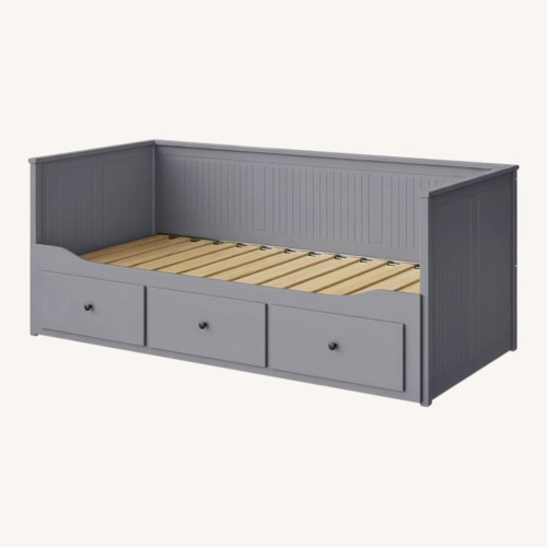 Used IKEA HEMNES Light Gray Wood Daybed for sale on AptDeco
