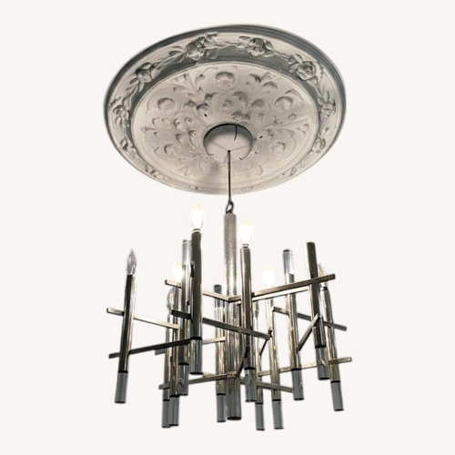 Used Vintage/Antique Silver Metal Ceiling Lamp for sale on AptDeco