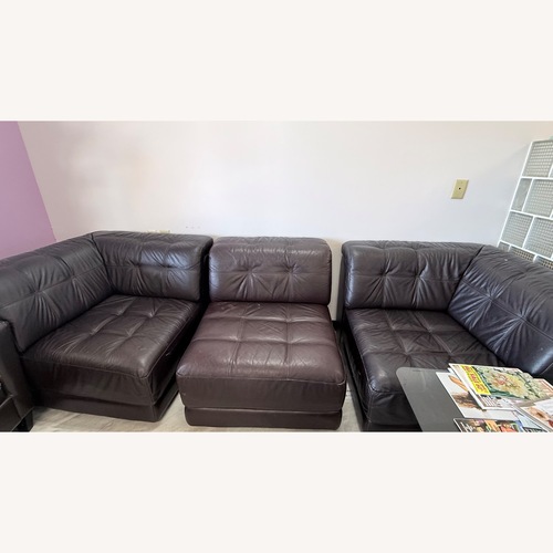 Used Large Leather Sofa Set  for sale on AptDeco