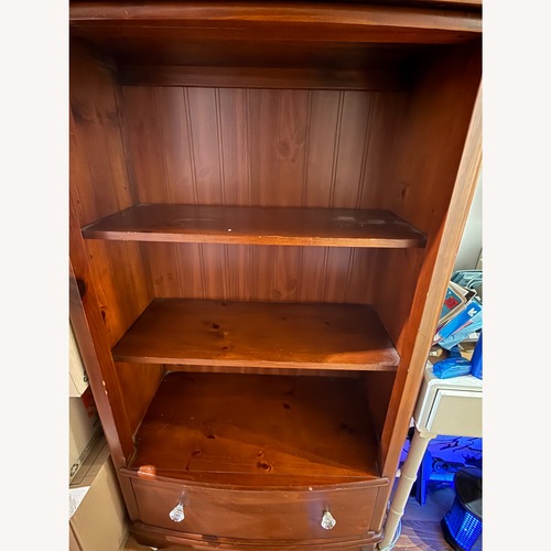 Used Vintage/Antique Dark Brown Wood Bookcase for sale on AptDeco