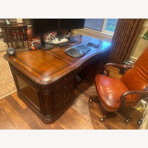 Used Sligh Furniture Dark Brown Wood Desk for sale on AptDeco