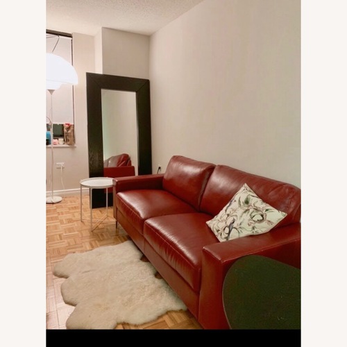 Used Homelegance Furniture Red Leather 2 Seater Sofa for sale on AptDeco